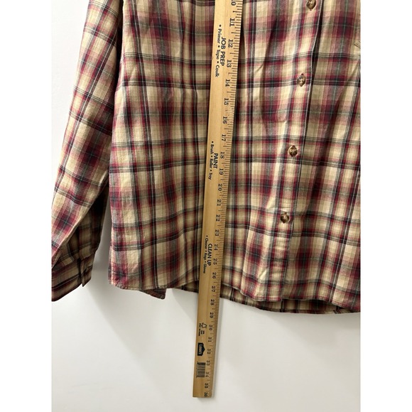 Liz Claiborne Button Up Plaid Lizwear Jeans Women's XL Long Sleeve Shirt Casual - Picture 6 of 8